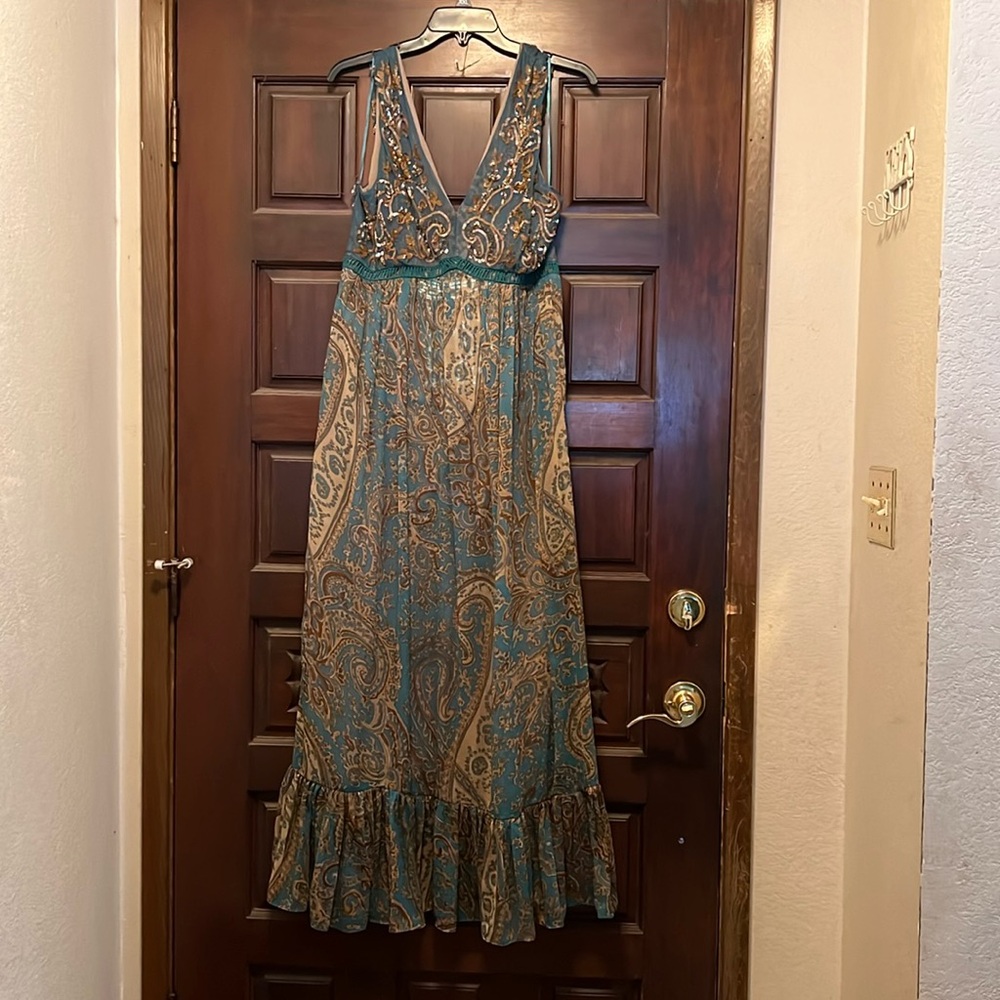 Maxi length Paisley dress